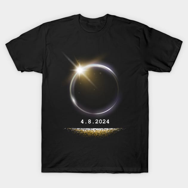 Glowing total solar eclips april 2024 T-Shirt by CoolFuture